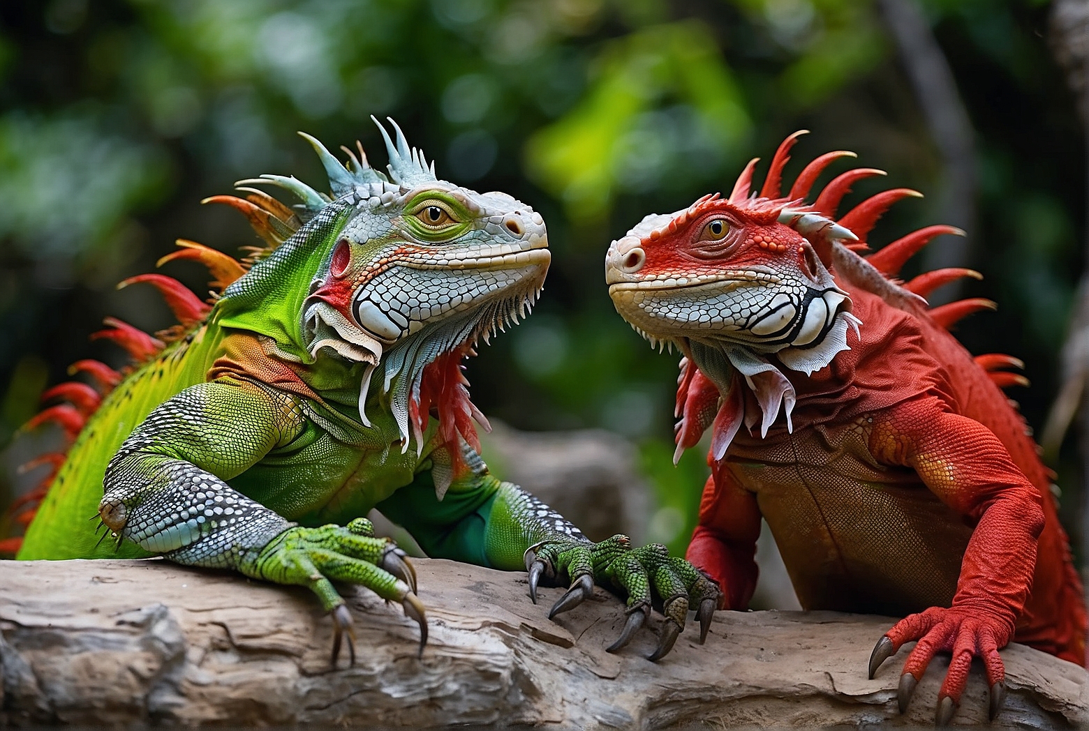 A Colorful Comparison: Green Iguana vs Red Iguana