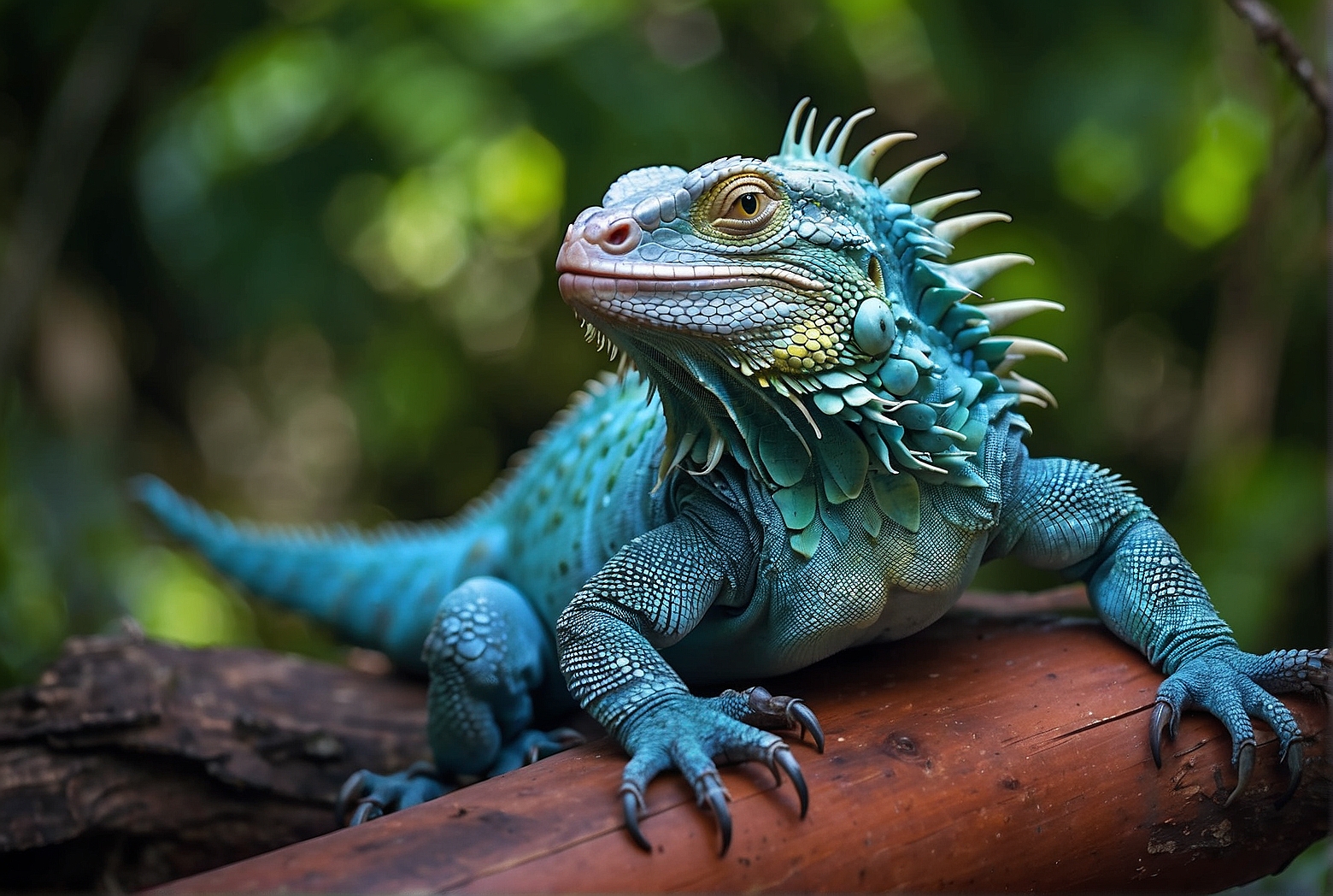 Why is my green iguana turning blue?